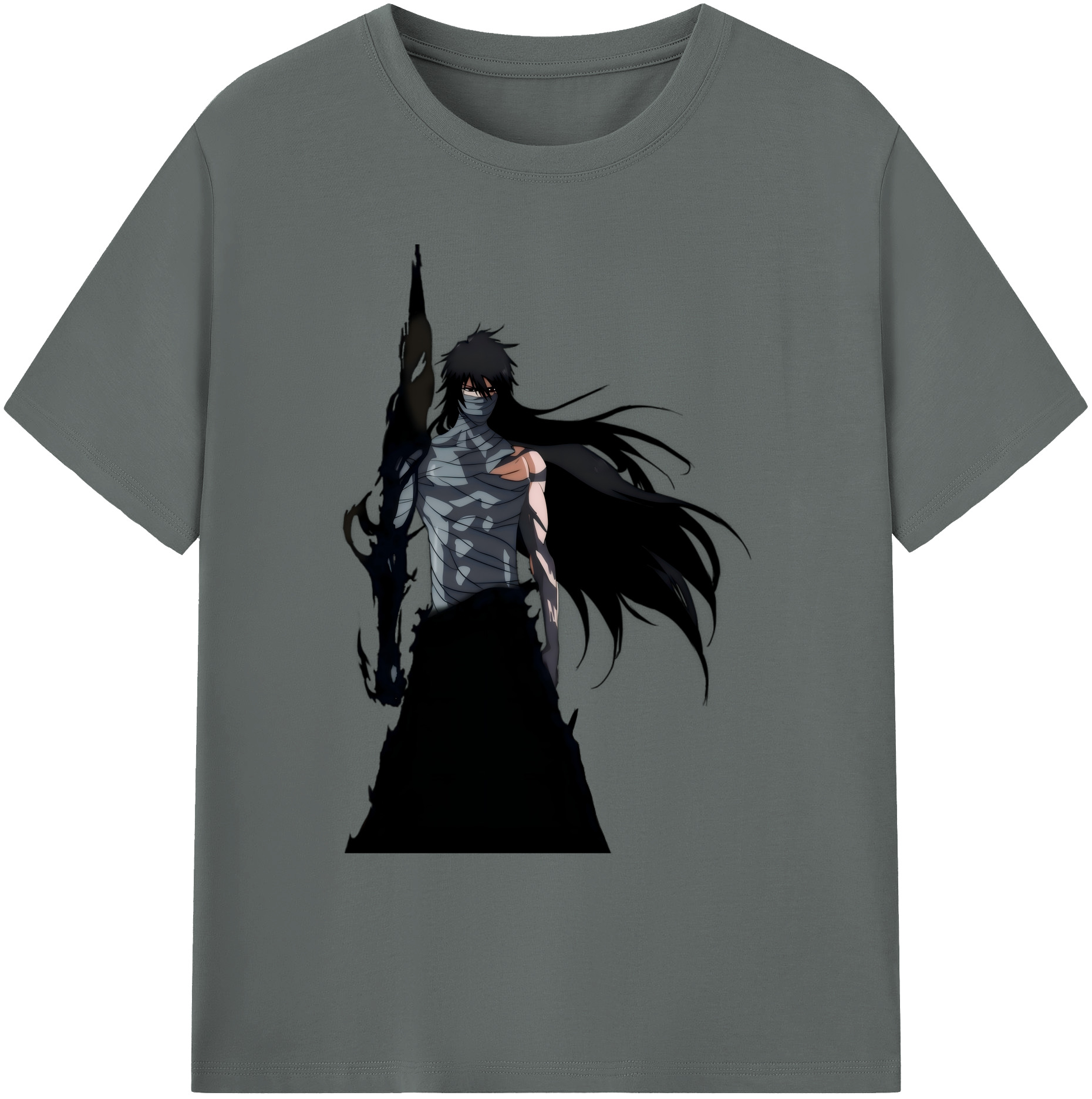 （画像用） ブリーチ 黒崎一護（くろさき いちご）BLEACH Kurosaki Ichigo 綿100％ メンズ半袖Tシャツ｜肌触りやわらか＆通気性